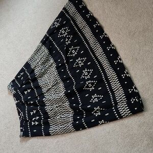 Geometric Print Black & White Skirt